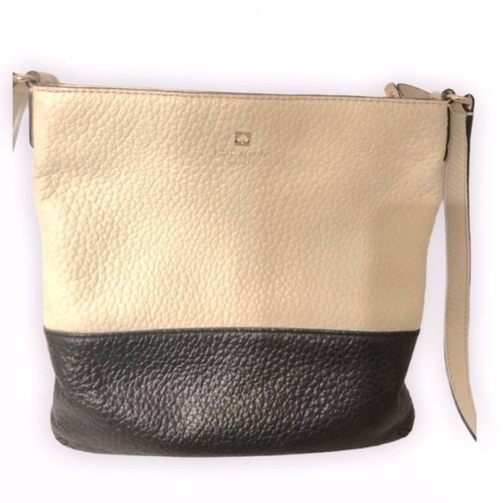 KATE SPADE black cream color block crossbody bag
